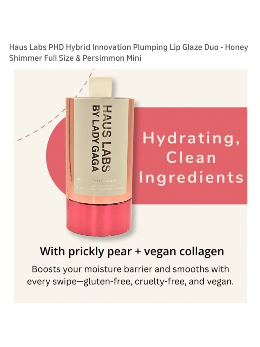 HAUS LABS LIMITED EDITION PHD HYBRID INNOVATION PLUMPING LIP GLAZE DUO SET